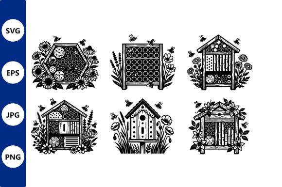 Beehive Vector Designs for Crafts