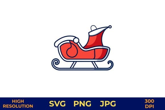 Bring Holiday Magic to Life with a Festive Red Sleigh Vector Design