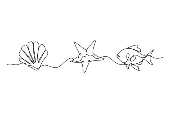 Continuous Line Design of Shells: A Guide to Clean, Versatile Coastal Art