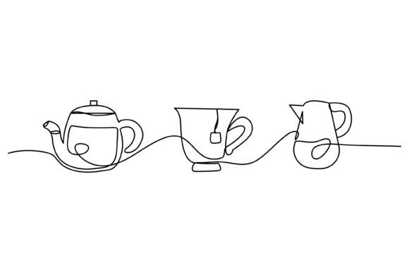 Continuous Line Design of Teapot: A Minimalist Asset for Modern Creators