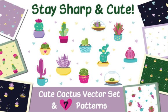 Cute Cactus Clipart Patterns: A Versatile Resource for Modern Creators