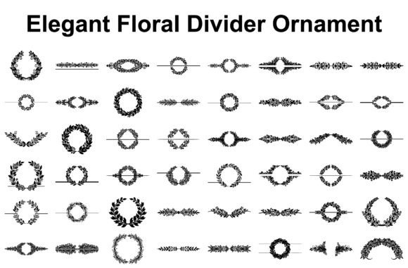 Elevate Your Designs with the Elegant Floral Divider Ornament