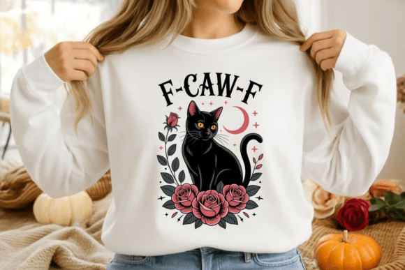 F-CAW-F Black Cat PNG: A Gothic Masterpiece for Creative Projects
