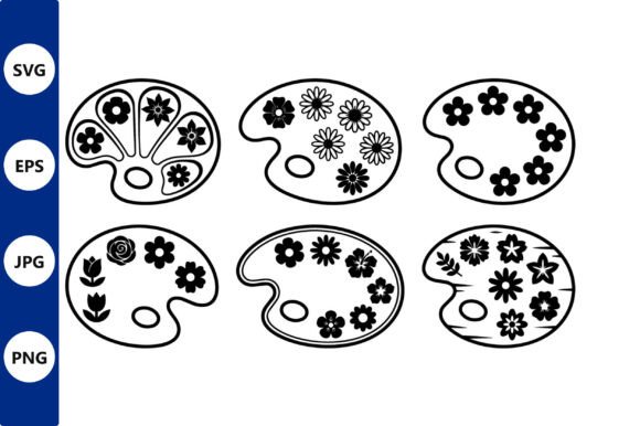 Floral Palette Line Art Set: Elevating Your Creative Projects with Elegant Simplicity