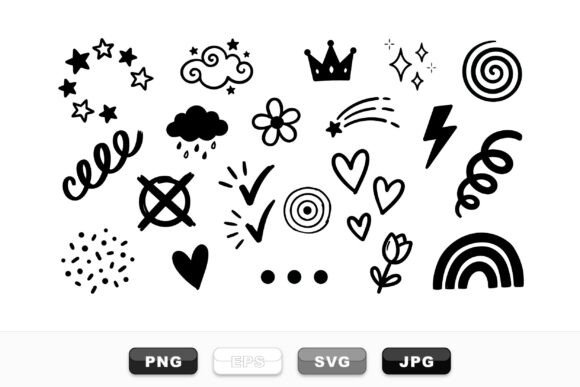 Hand Drawn Doodle Clipart Set for Creatives