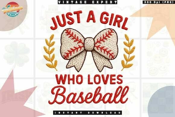 Just a Girl Who Loves Baseball PNG: A Practical Asset for Creators