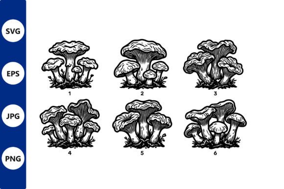 Mushroom Cluster Vector Illustration: A Timeless Design Element for Modern Creators