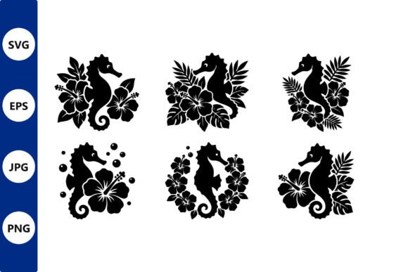 Seahorse Hibiscus Silhouette in Black: A Definitive Guide to Tropical Vector Art