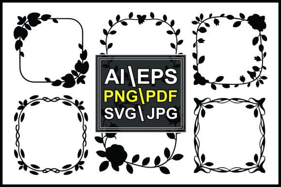 Silhouettes Floral Frame Patterns Guide