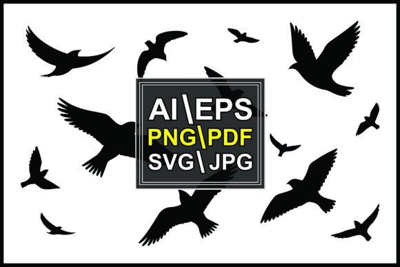Silhouettes of Flying Birds Positions: A Strategic Asset for Visual Communication