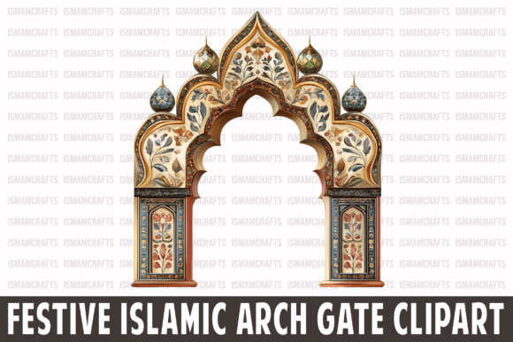 Unlocking Creativity with Festive Islamic Arch Gate Clipart PNGs