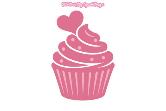 Valentines Day Cupcake Vector Art