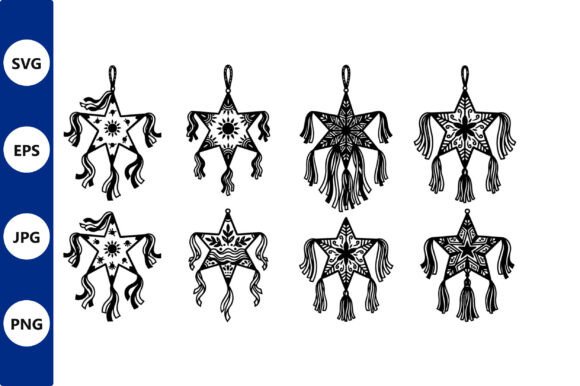 Vector Art Pointed Star Ornament Tassel: A Versatile Design Asset for Creators